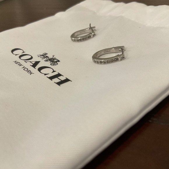Coach Silver Earrings - Picture 1 of 4